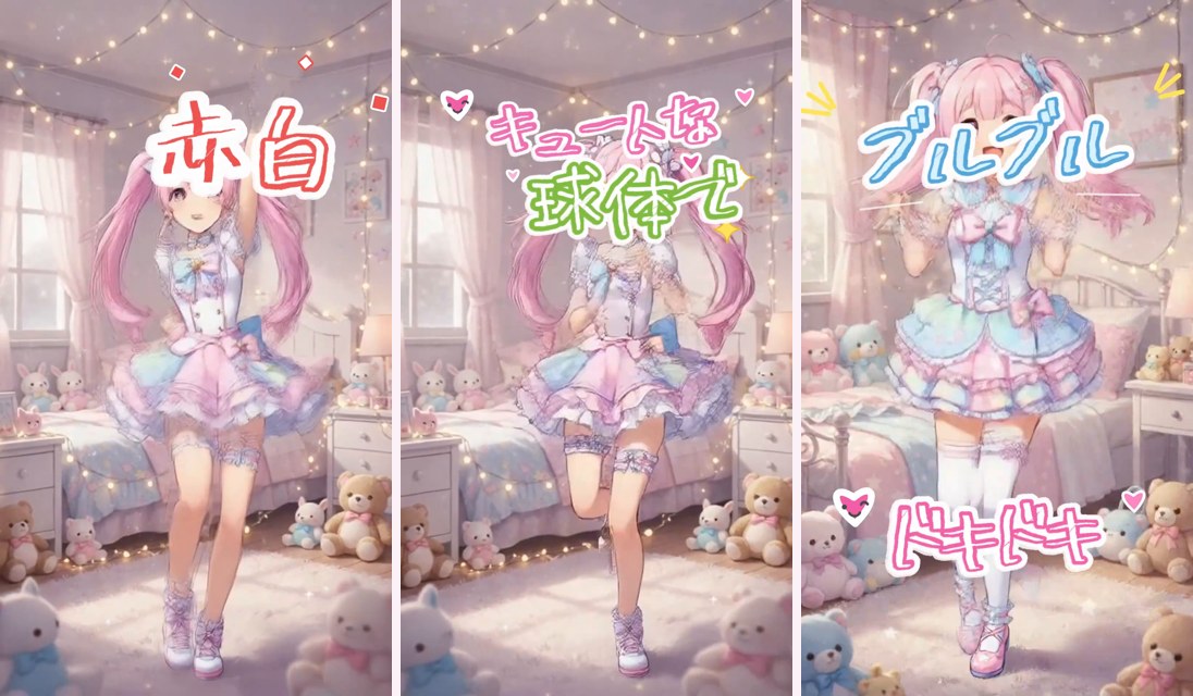 【無料・アプリ不要】「キュートなキューたい」風かわいいテロップの作り方|踊ってみた動画が3ステップで本家みたいになる